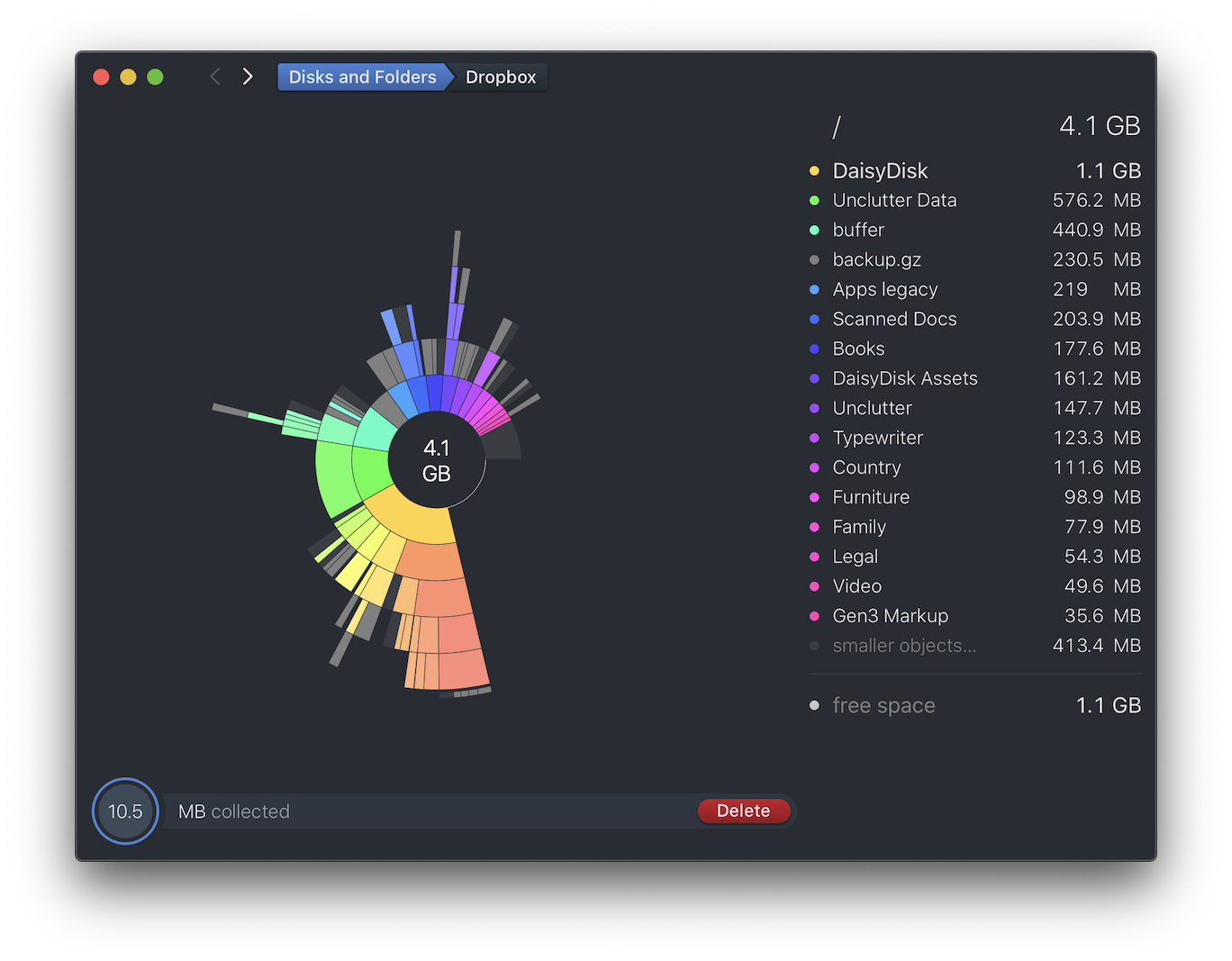 Cloud Service Report in DaisyDisk